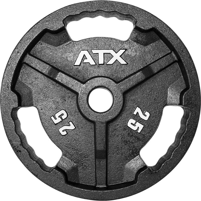 ATX® Viktskiva i Gjutjärn 3-Grip - 50 mm - 25 kg