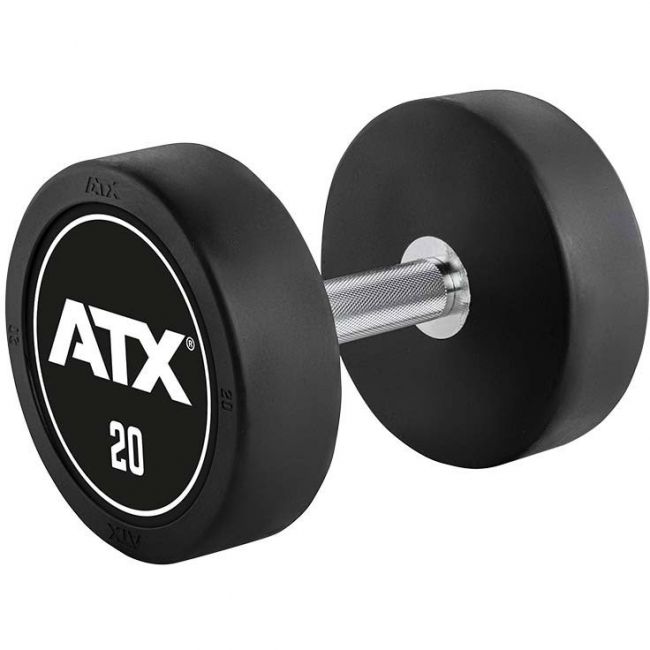ATX® Gummibelagda Pro Style Hantlar 35 kg (Logo på svart botten)