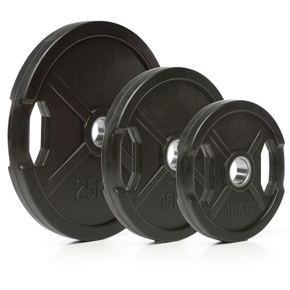 Viktskiva Gummi-Gripper - 50 mm - svart - 10 kg