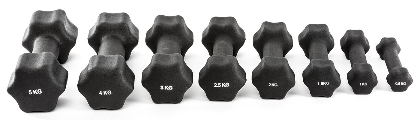 Neopren hantlar 0,5-5 kg Neopren hantlar 0,5-5 kg