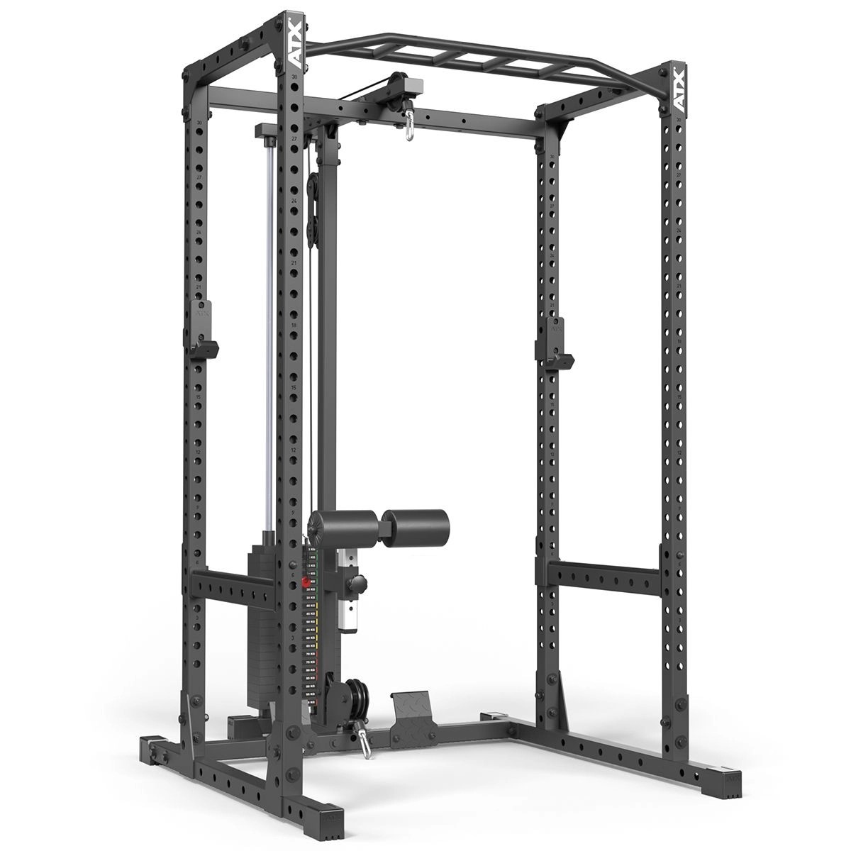 ATX&reg; Power Rack 510 och latsdragsalternativ med 100 kg Viktmagasin