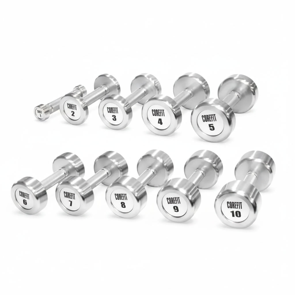 Corefit&reg; Deluxe f&ouml;rkromade hantlar 1-10 kg