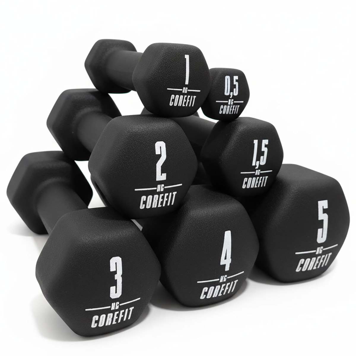Corefit® Neoprenhantlar 0,5-5 kg / st