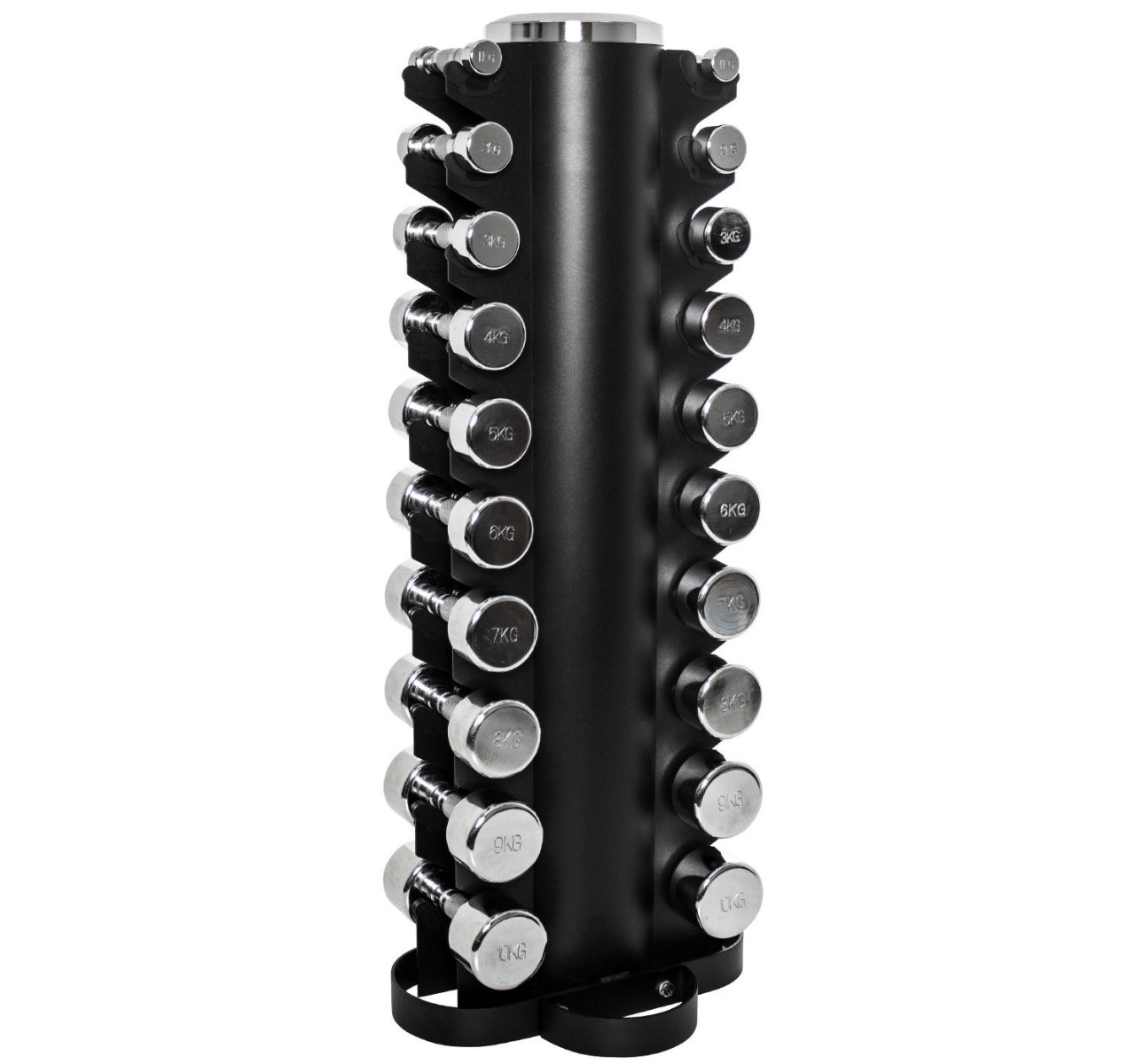 Corefit&reg; Kromat Hantelset 1-10 kg + Viktst&auml;llning
