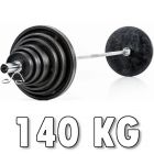 Olympia Viktpaket i Järn 140 kg med stång O-LHS-145-G