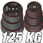 Polyurethan Viktskiva med Handtag Viktpaket 125 kg 50-TPU-SET125