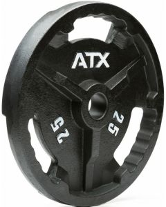 ATX® Viktskiva i Gjutjärn 3-Grip - 50 mm - 0,5 till 25 kg 50-ATX-G-