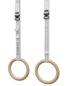 Marmati Gymnastics ringar trä 32cm - vita MARMATI-32-wood-white
