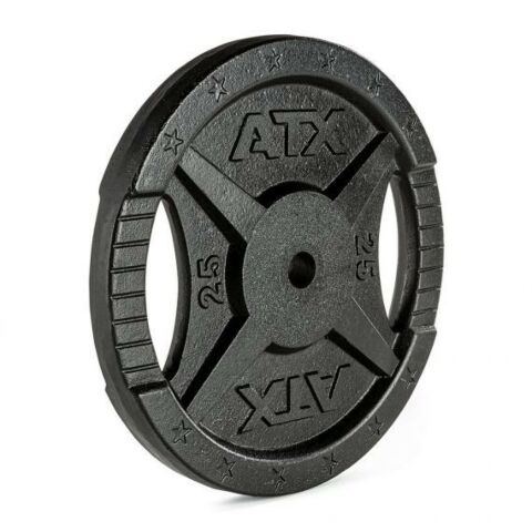 ATX Viktskiva 30mm / 20kg - med 2 handtag - svart gjutjärn
