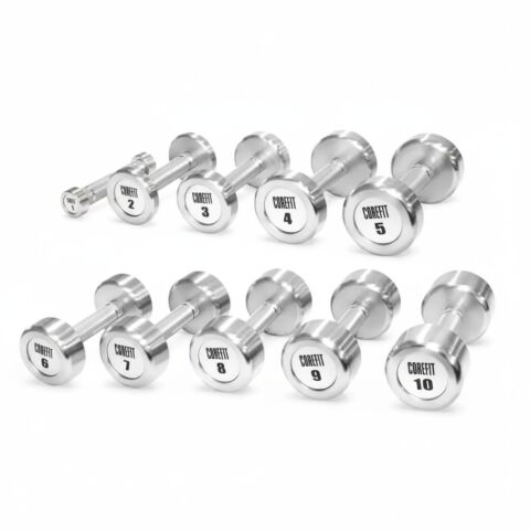 Corefit® Deluxe förkromade hantlar 1-10 kg