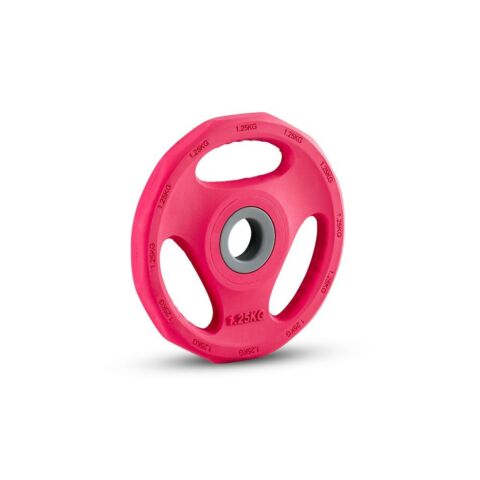 Gummi viktskiva - 30 mm - pink - 1,25 kg