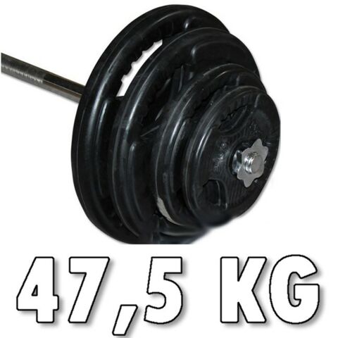 Viktpaket 47,5 kg - med gummiyta