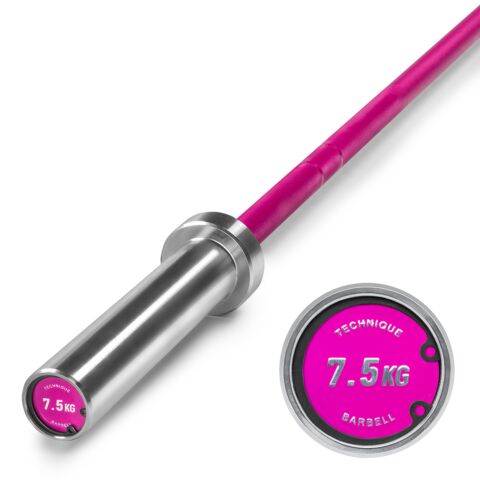 ATX® Teknikstång 7,5 kg / 183 cm pink – extra lätt skivstång i aluminium