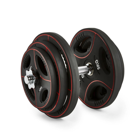 Justerbara Polyurethan hantlar 2x20 kg