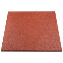 Gymfloor® matta 20 mm tjock. 1000x1000 mm - Röd/brun