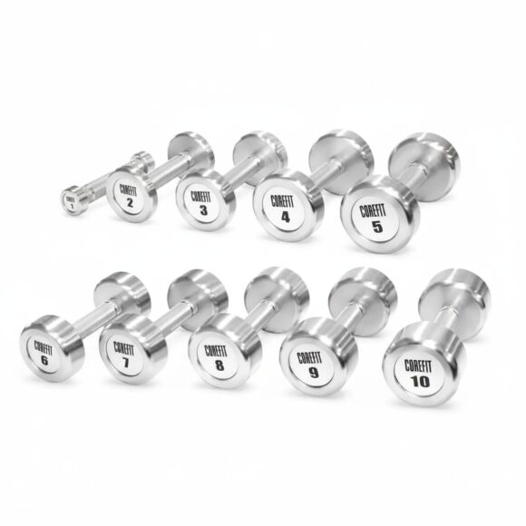 Corefit® Deluxe förkromade hantlar 1-10 kg