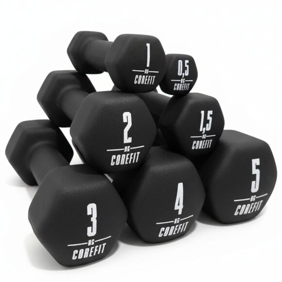 Corefit® Neoprenhantlar 0,5-5 kg / st