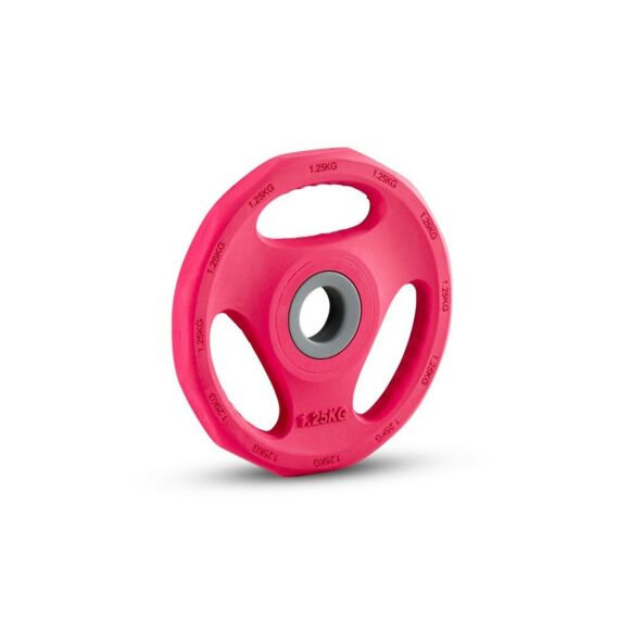 Gummi viktskiva - 30 mm - pink - 1,25 kg