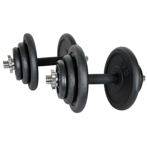 Corefit® Justerbart Hantelset 2 x 10 kg + Förvaringsväska + 4 st 5 kg viktskivor