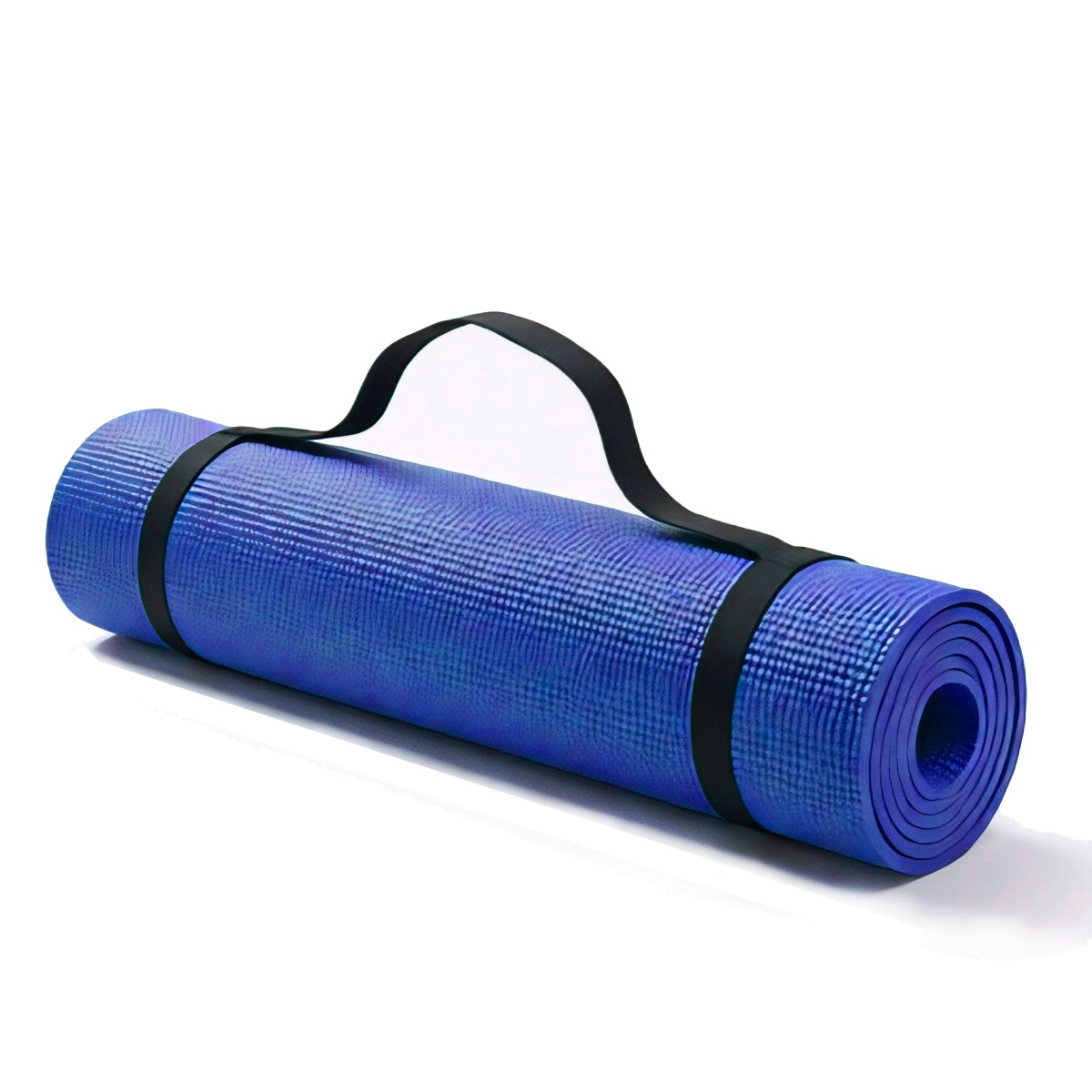 Tr&auml;ningsmatta med b&auml;rhandtag &ndash; 180 &times; 60 &times; 0,5 cm bl&aring;
