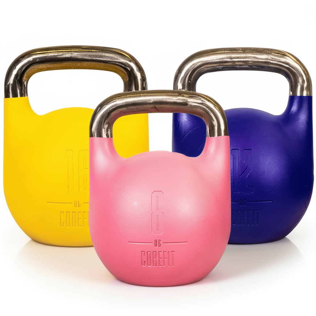 Corefit&reg; Kettlebell Professional Paket 8, 12 och 16 kg
