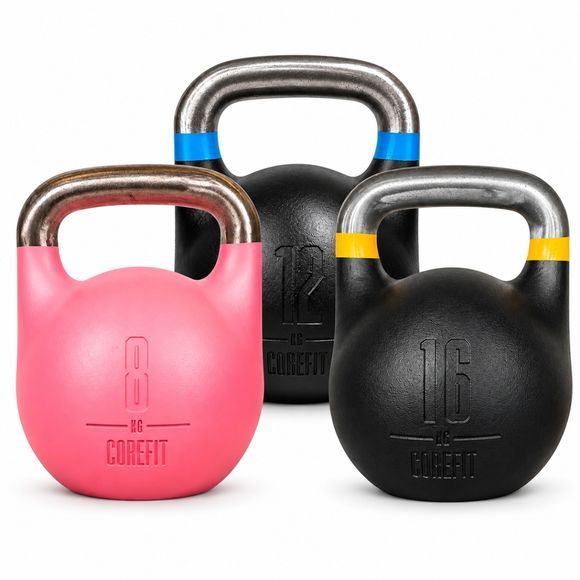 Corefit® Kettlebell Professional Paket 8, 12 och 16 kg