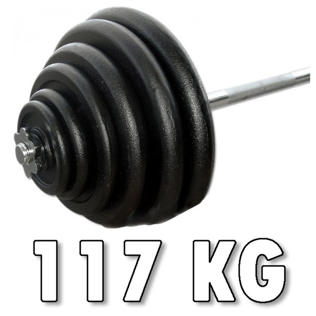 Rautainen levypainosarja 117 kg
