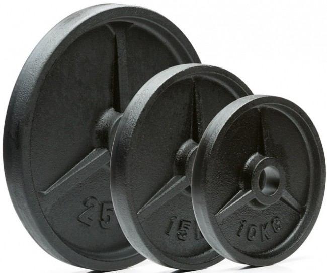 Viktskiva gjutjärn 0,5 kg till 40 kg / 50 mm