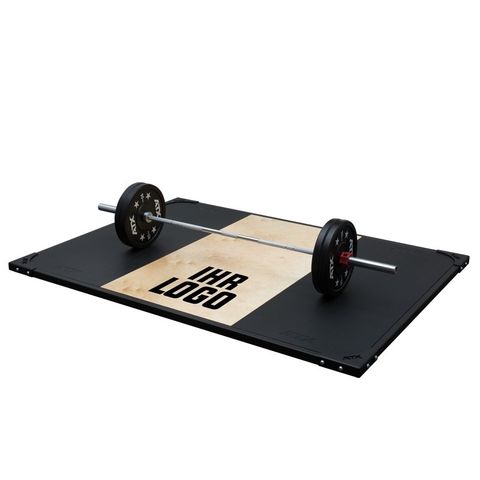 Tyngdlyftsplattform 248x180x5 - Shock Absorption System - Med custom logo