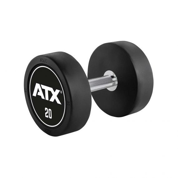 ATX&reg; Gummibelagda Pro Style Hantlar 5 kg (Logo p&aring; svart botten)