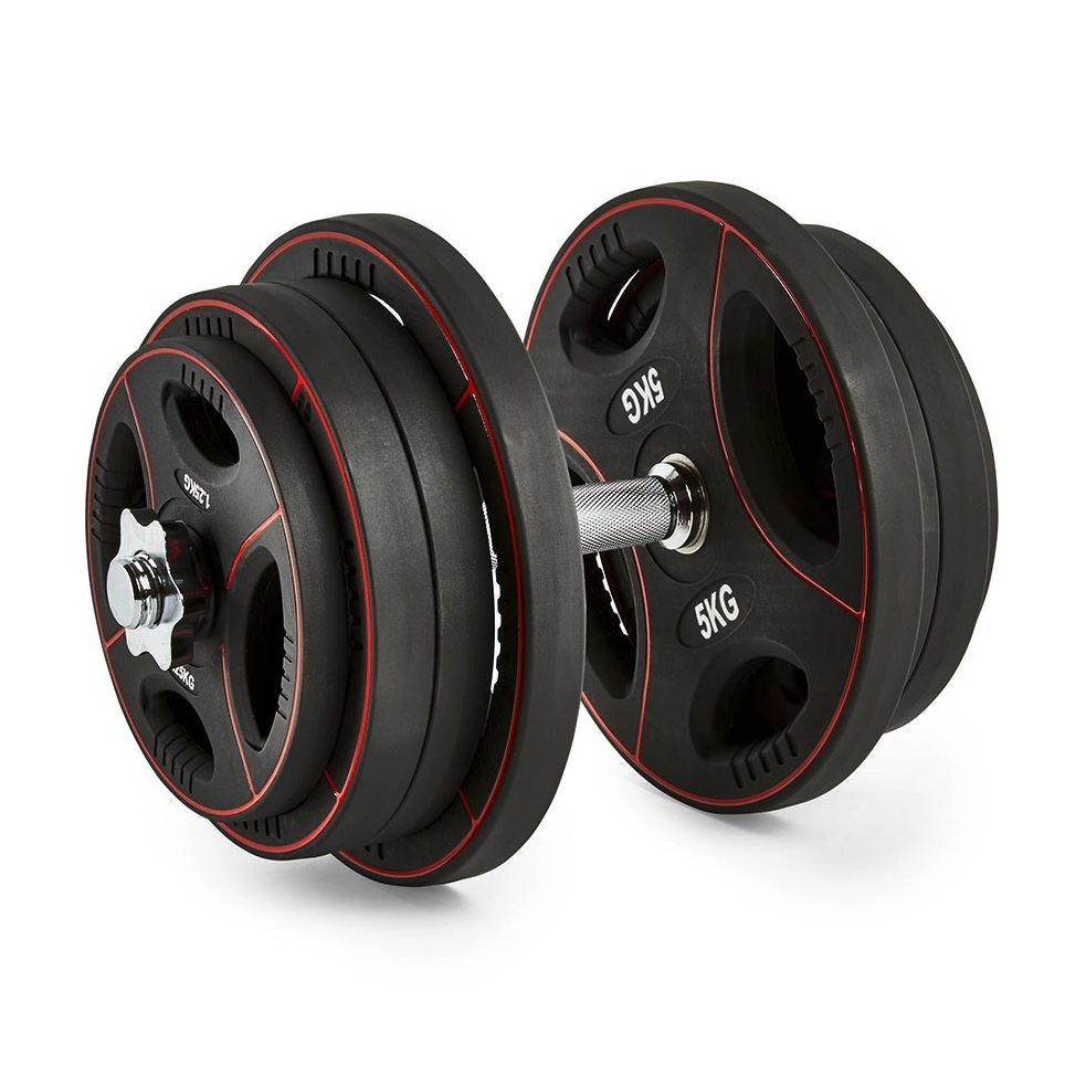 Justerbara Polyurethan Hantlar 2x25 kg