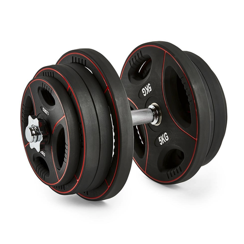 Justerbara Polyurethan hantlar 2x25 kg